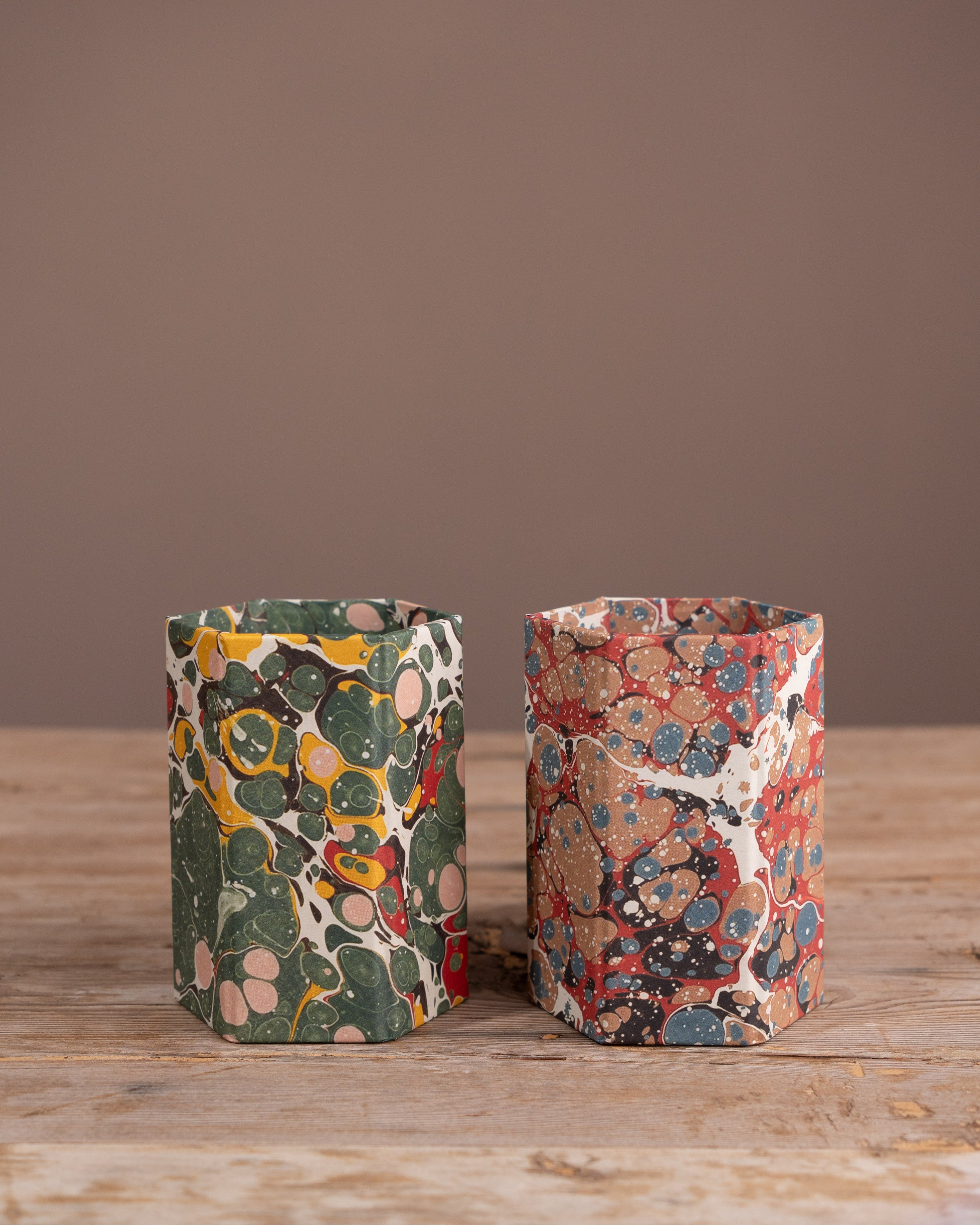 Green Spot Marbled Pen Pot