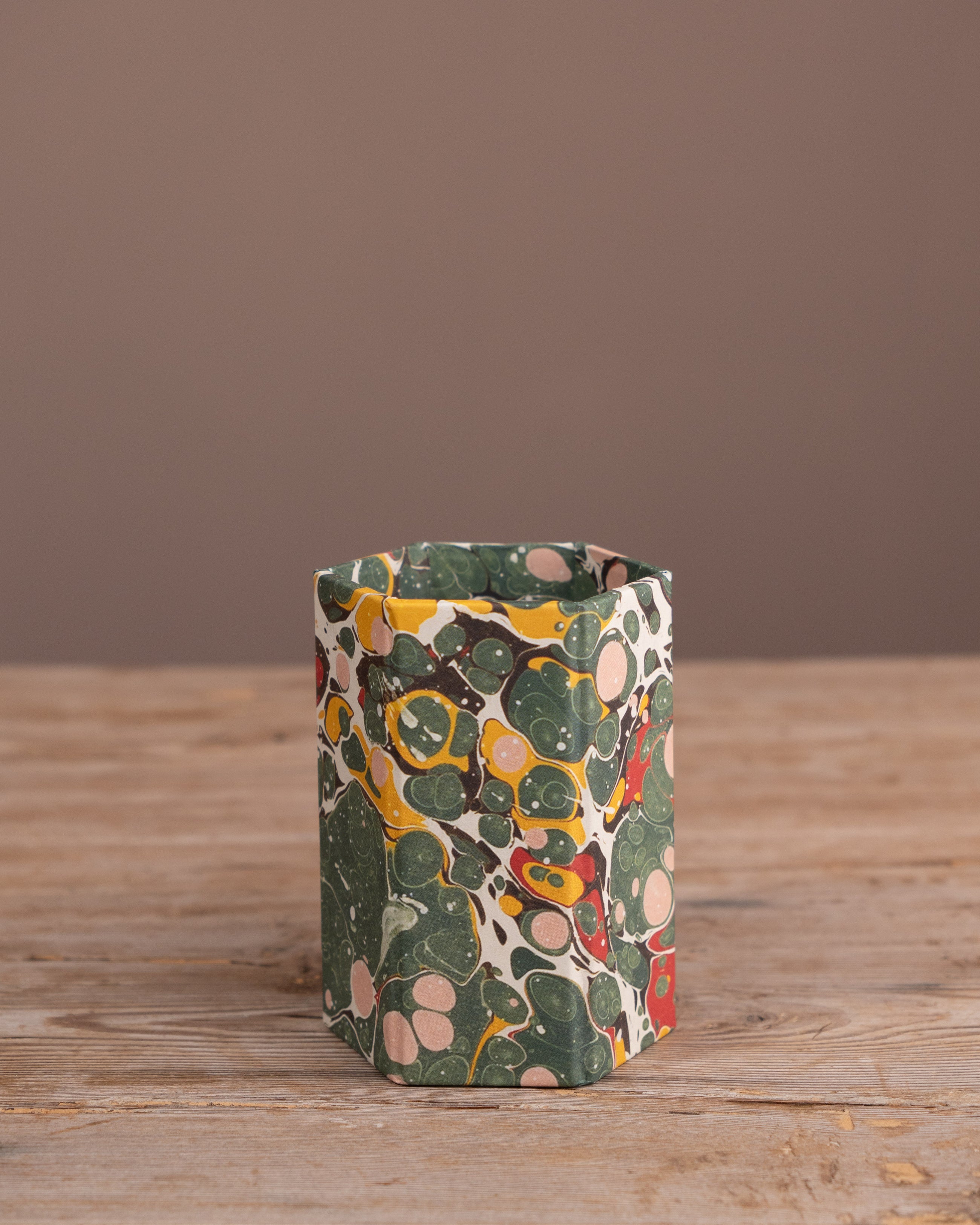 Green Spot Marbled Pen Pot