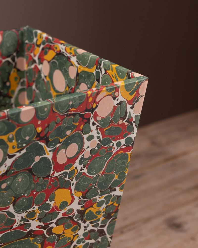 Green Spot Marbled Waste Paper Basket