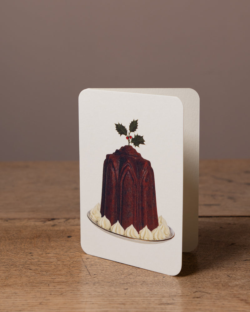 Christmas Pudding Greetings Card
