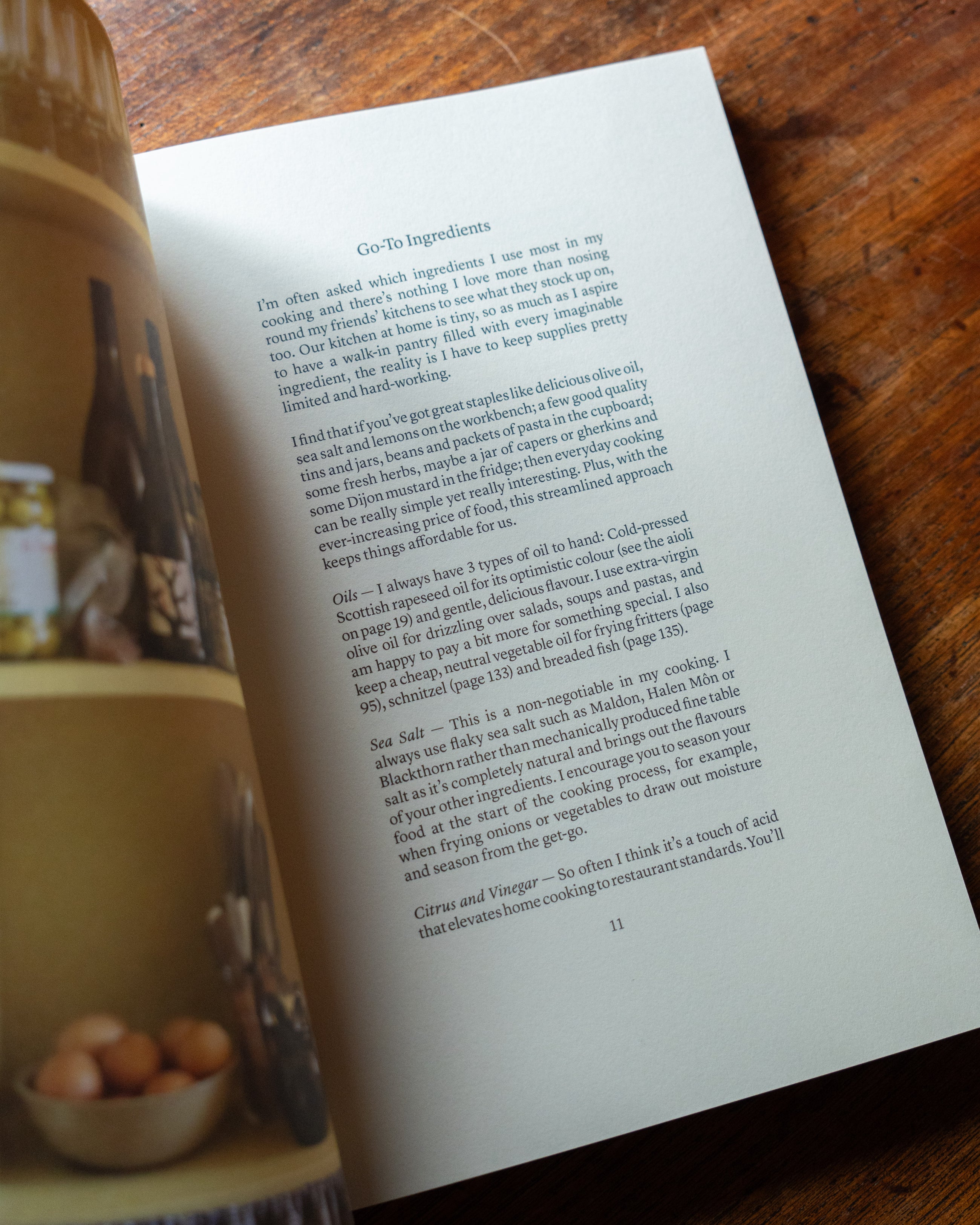'Midweek Recipes' by Jess Elliott Dennison book opened to show inside.