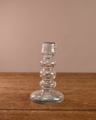 Recycled Glass Bobbin Candlestick