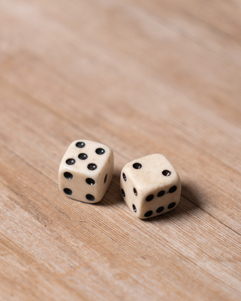 FOUND | Antique Bone Dice (pair)