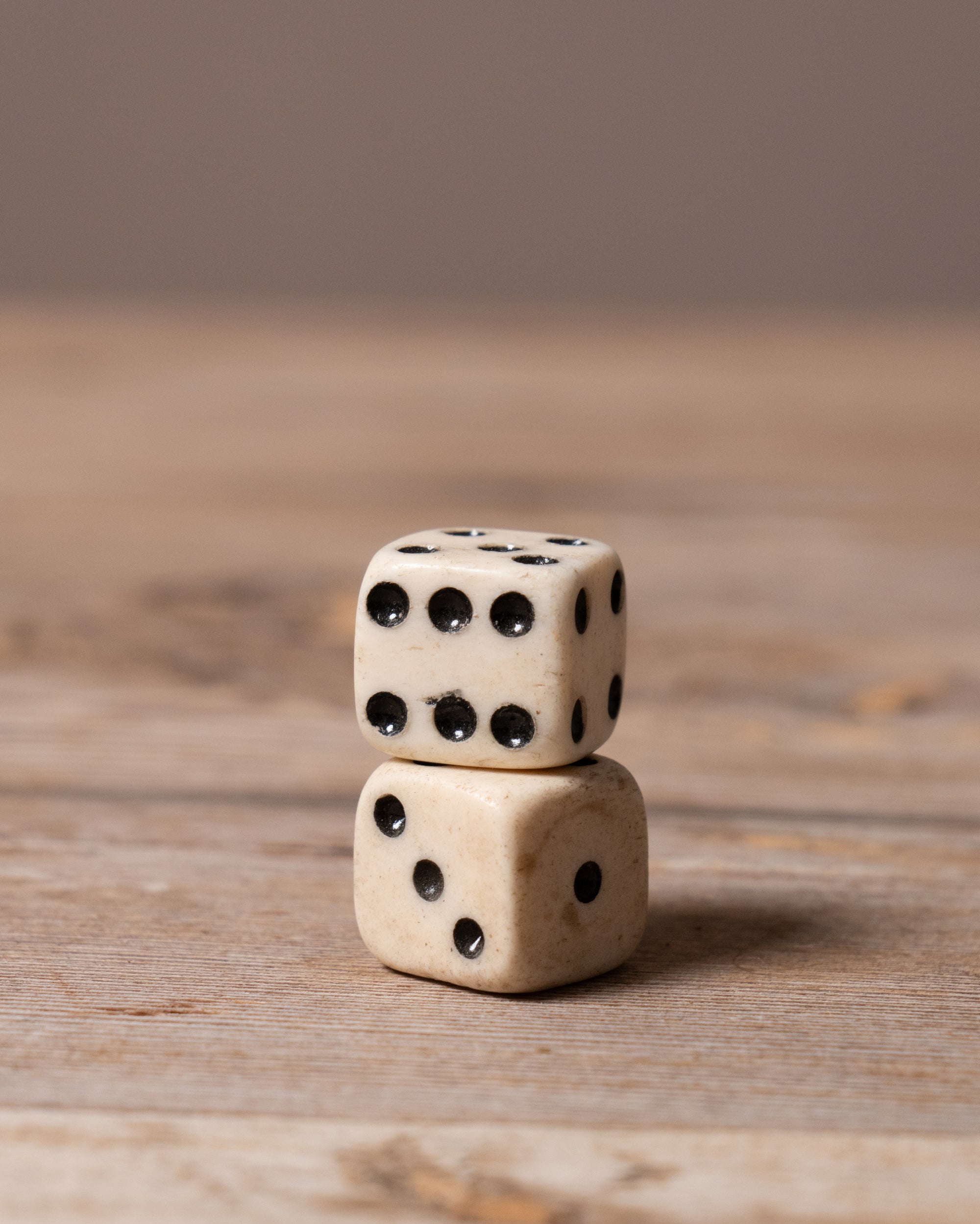 FOUND | Antique Bone Dice (pair)
