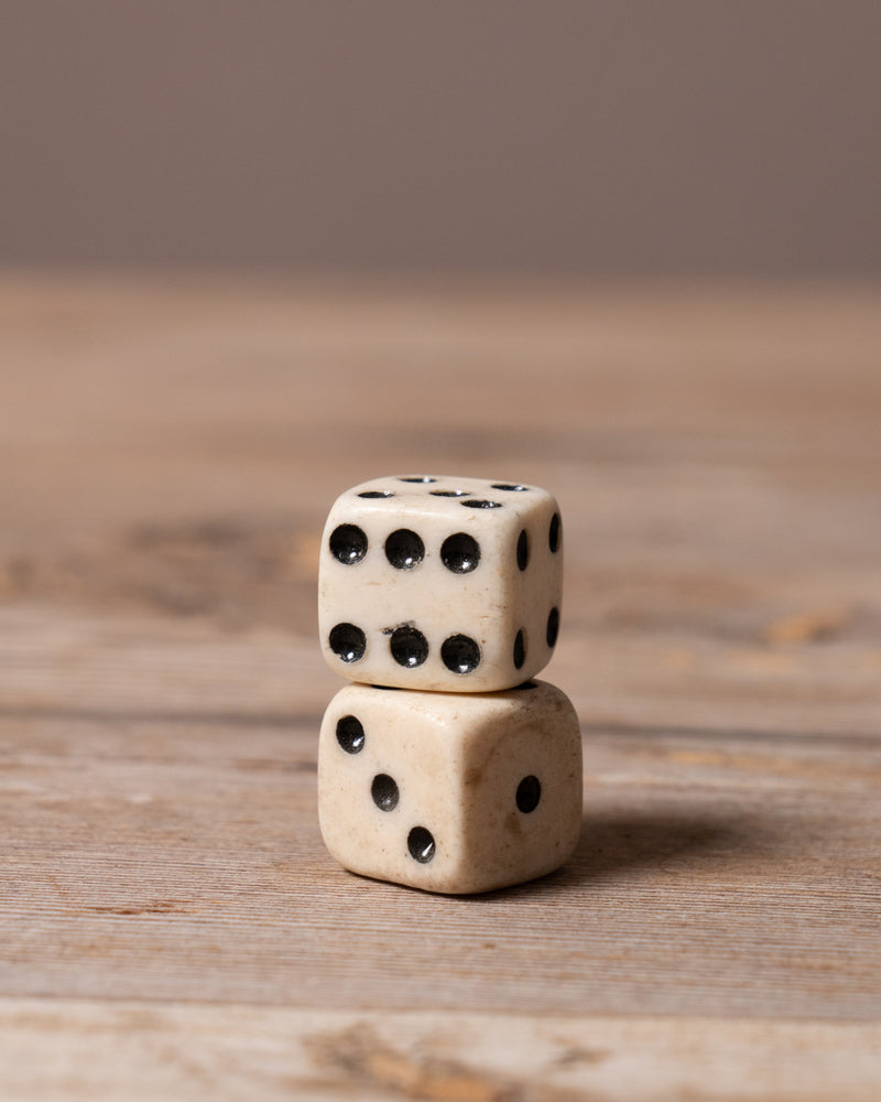 FOUND | Antique Bone Dice (pair)