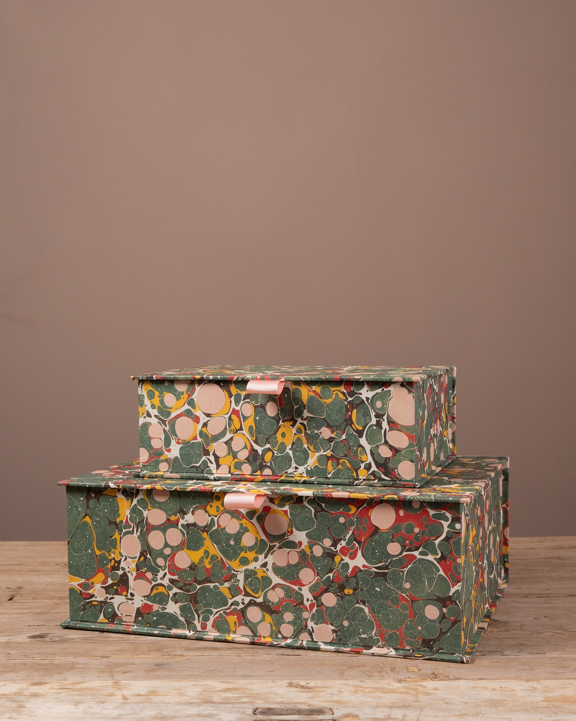 Green Spot Marbled Keepsake Box