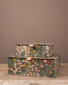 Green Spot Marbled Keepsake Box