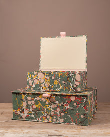 Green Spot Marbled Keepsake Box