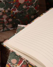 Green Spot Marbled Lined Notebook