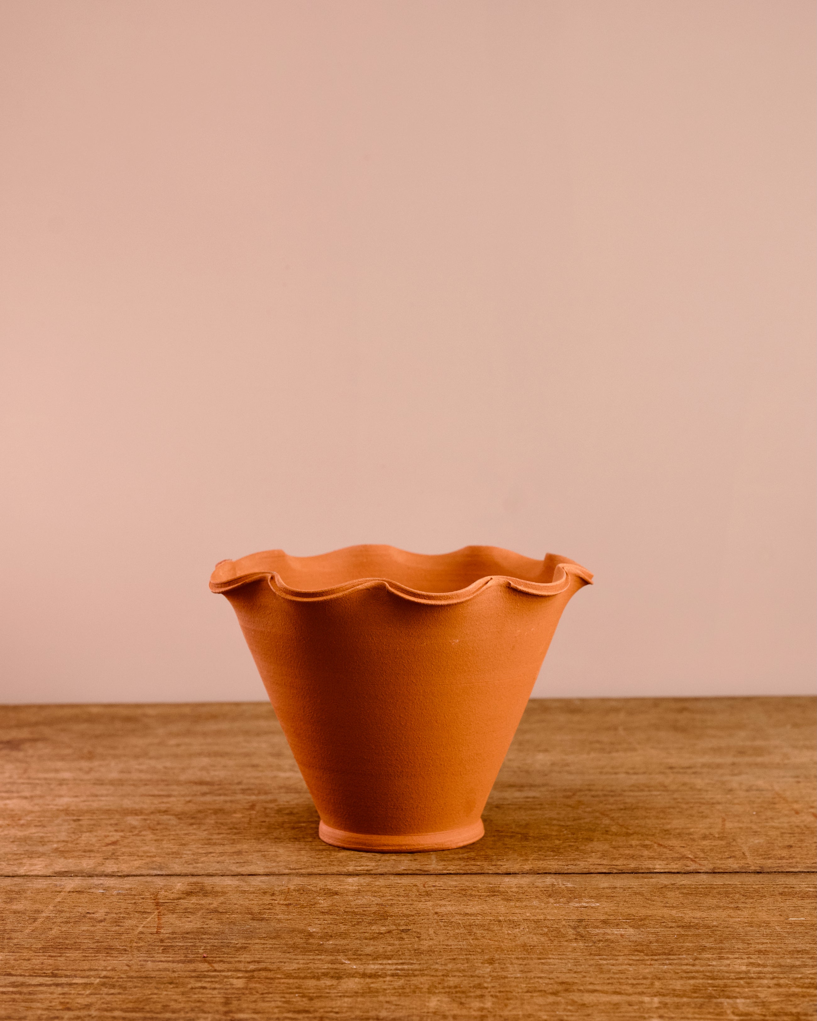 Scalloped Terracotta Pot