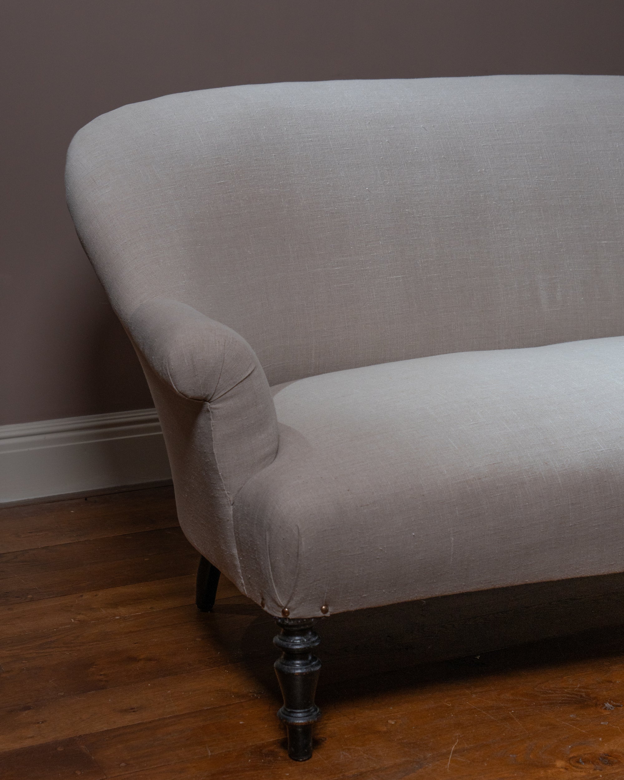 FOUND | 19th Century French Canapé in Natural Linen