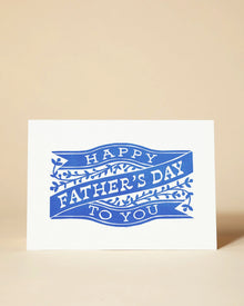 Hand Printed Happy Father's Day Card