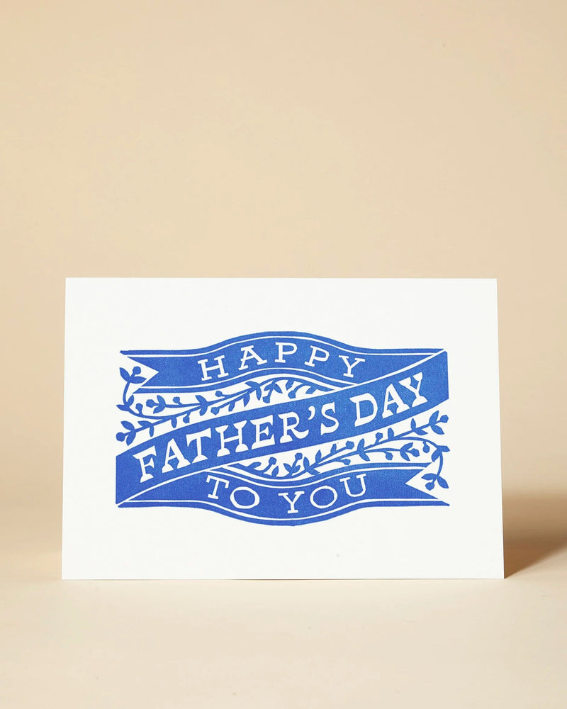 Hand Printed Happy Father's Day Card
