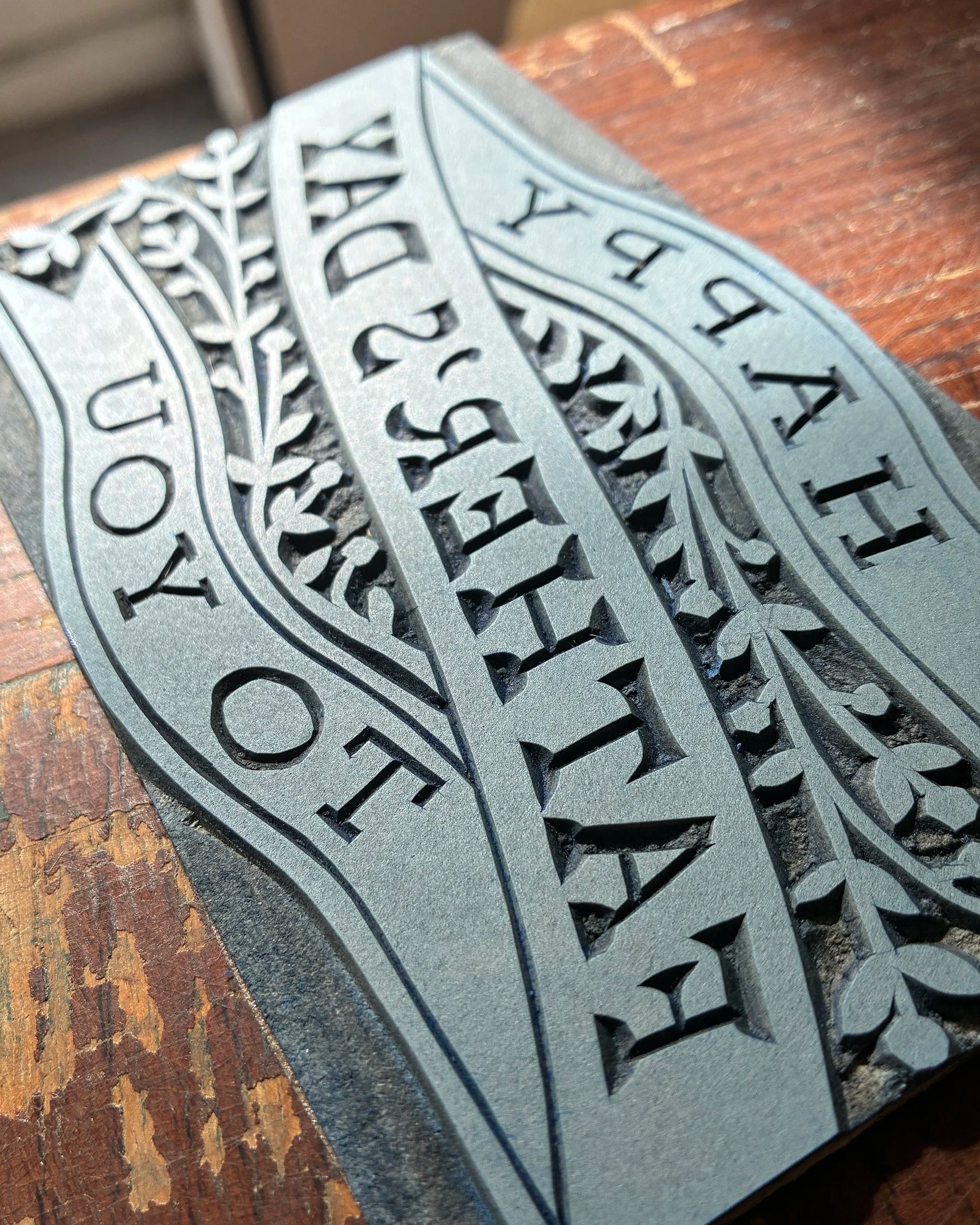 Hand Printed Happy Father's Day Card